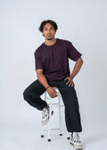 Purple Men Relaxed Fit Cotton T-Shirt
