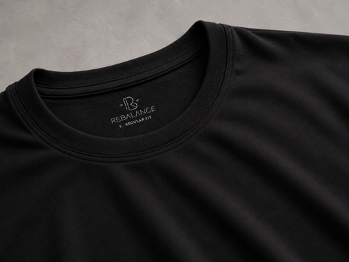 Black Men Regular Fit | Premium Tshirt