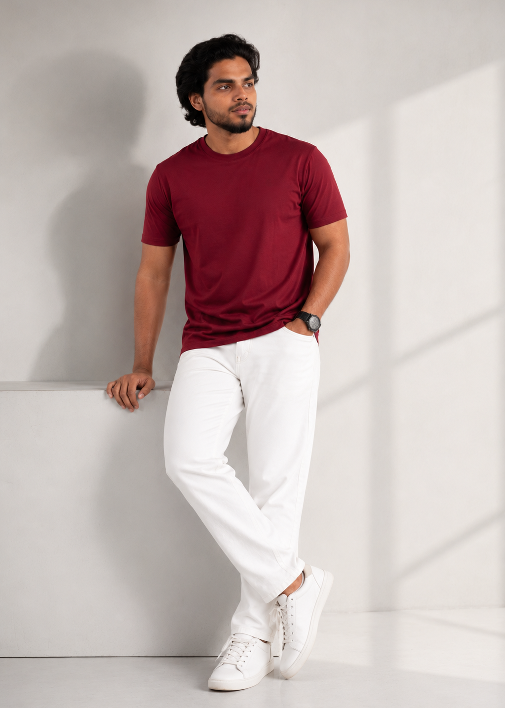 Burgundy Men Regular Fit | Premium Tshirt