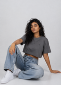 Grey Women Crop Top
