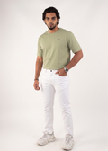 Moss Green Men Regular Fit | Premium Tshirt