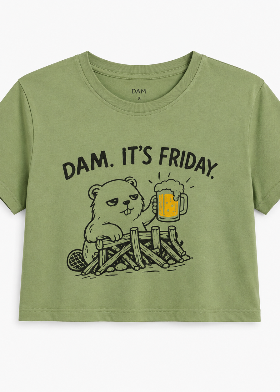 Moss Green Women Crop Top | Beaver's Friday