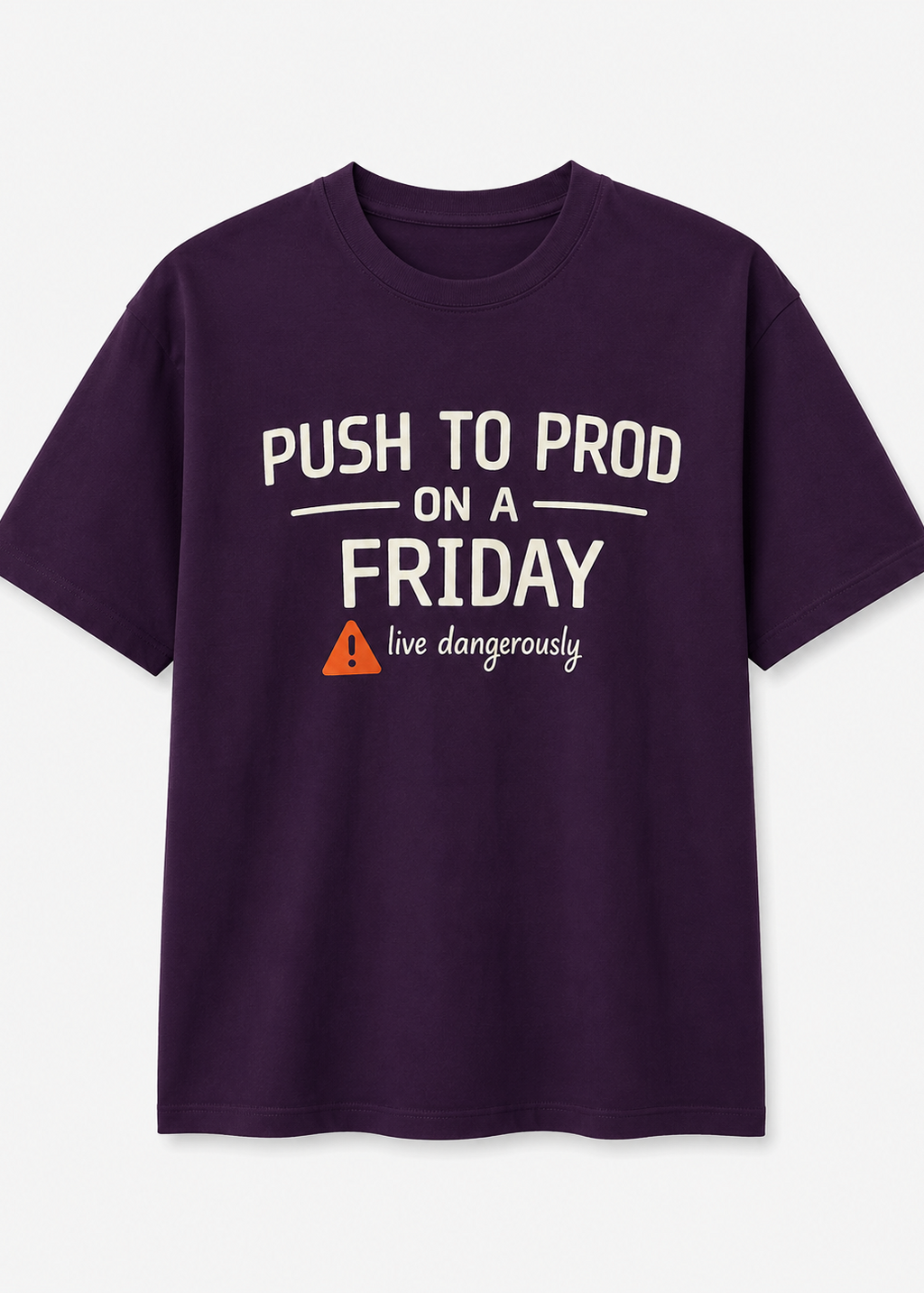 Purple Men Relaxed Fit Cotton T-Shirt | Live Dangerously