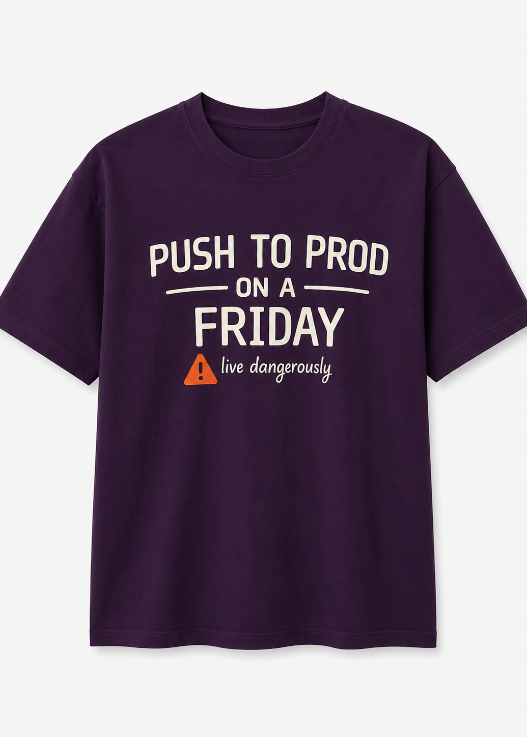 Purple Men Relaxed Fit Cotton T-Shirt | Live Dangerously