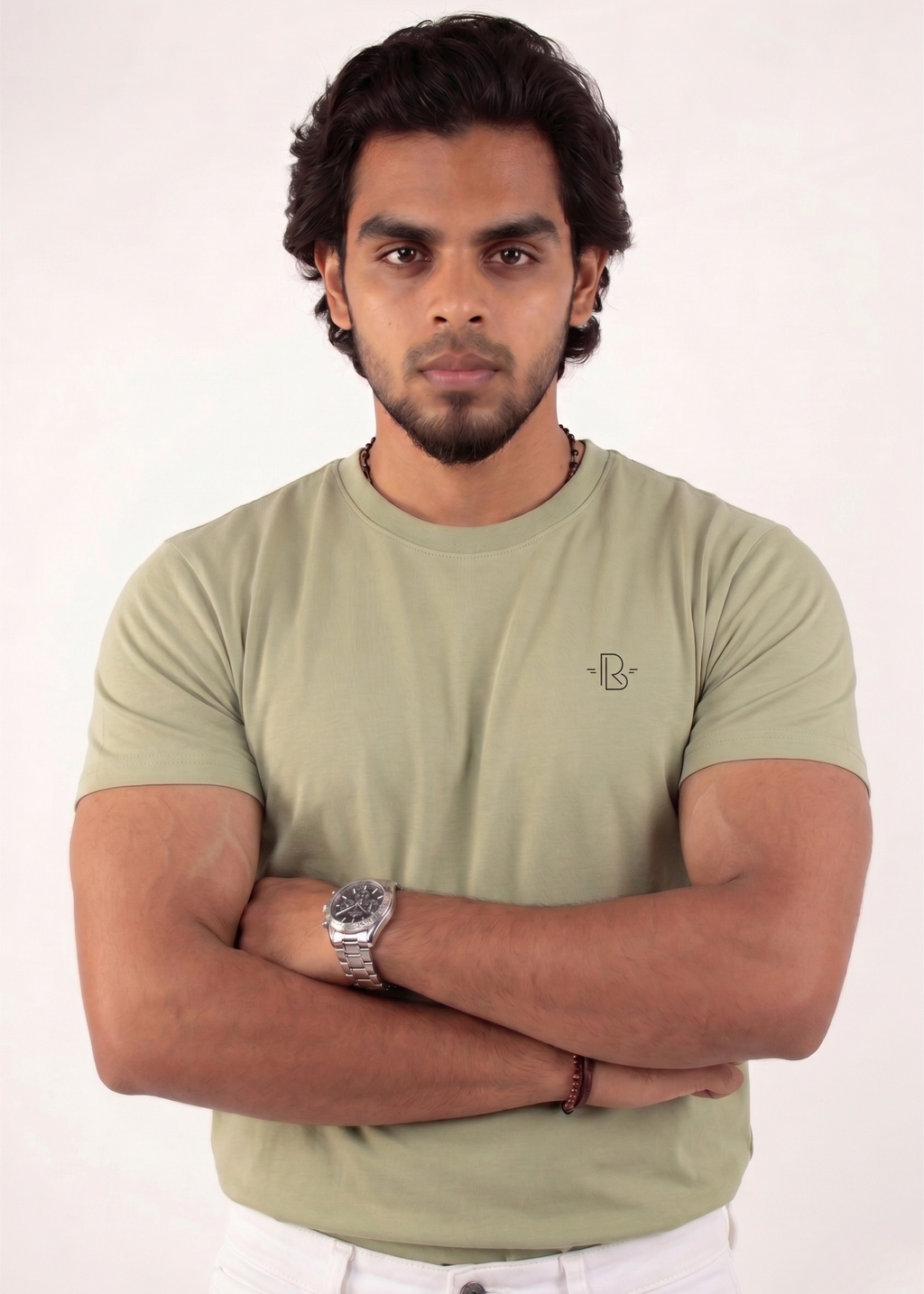 Moss Green Men Regular Fit | Premium Tshirt