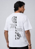 White Men Relaxed Fit Cotton T-Shirt | Rebalance