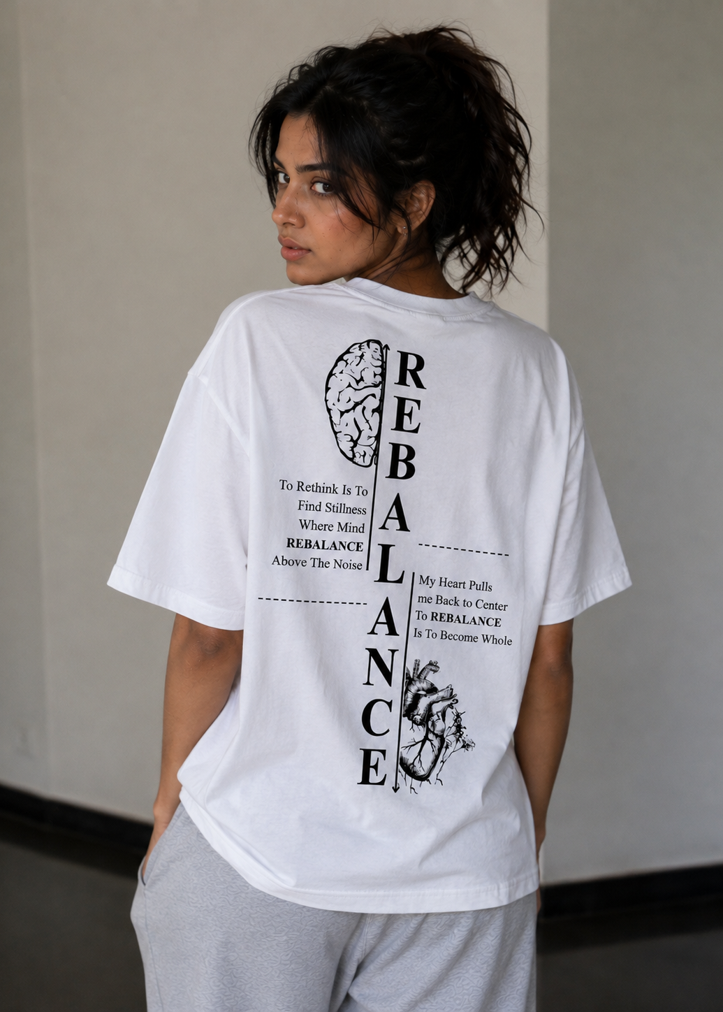 White Women's Relaxed Fit Cotton T-Shirt | Rebalance