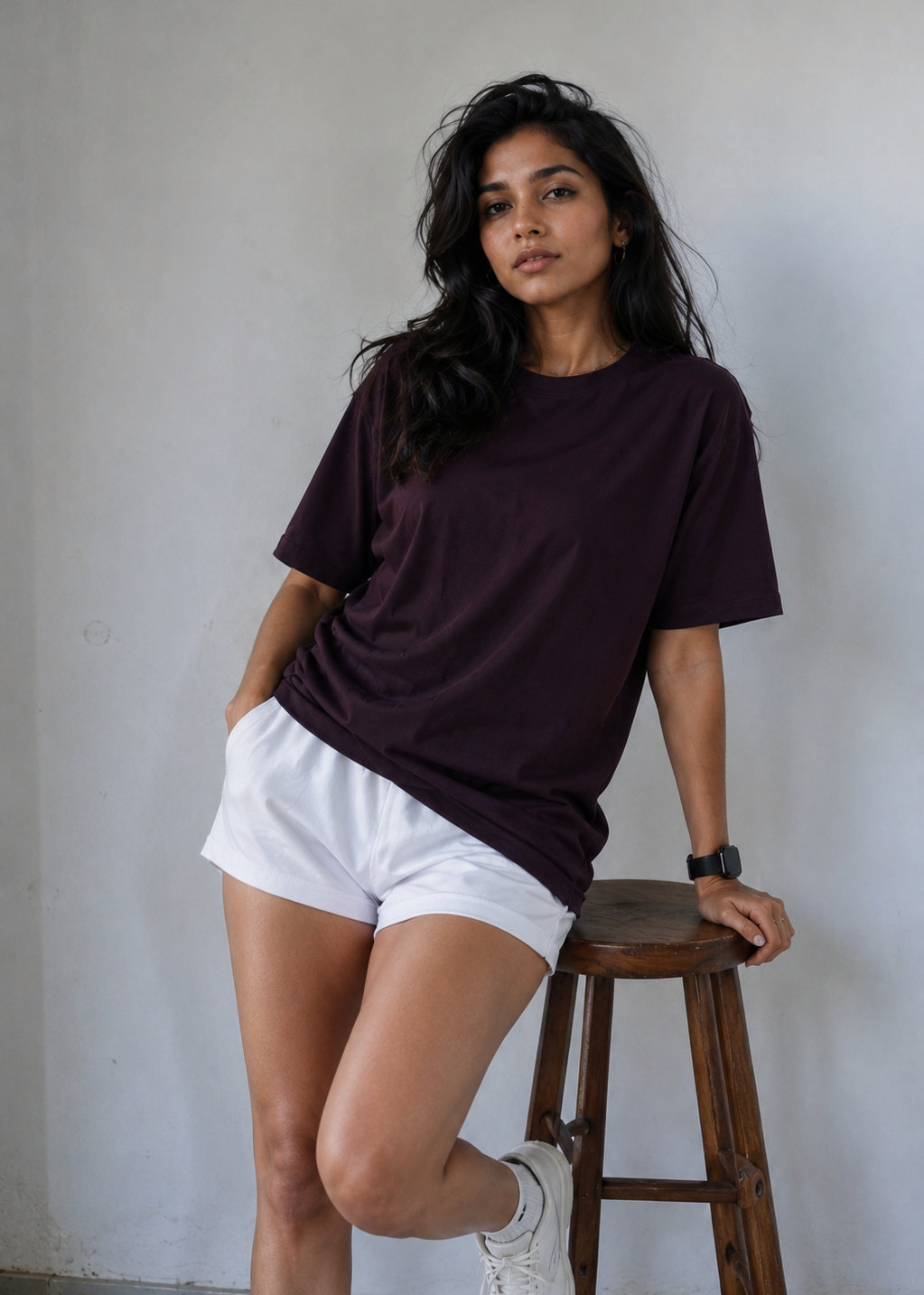 Purple Women's Relaxed Fit Cotton T-Shirt