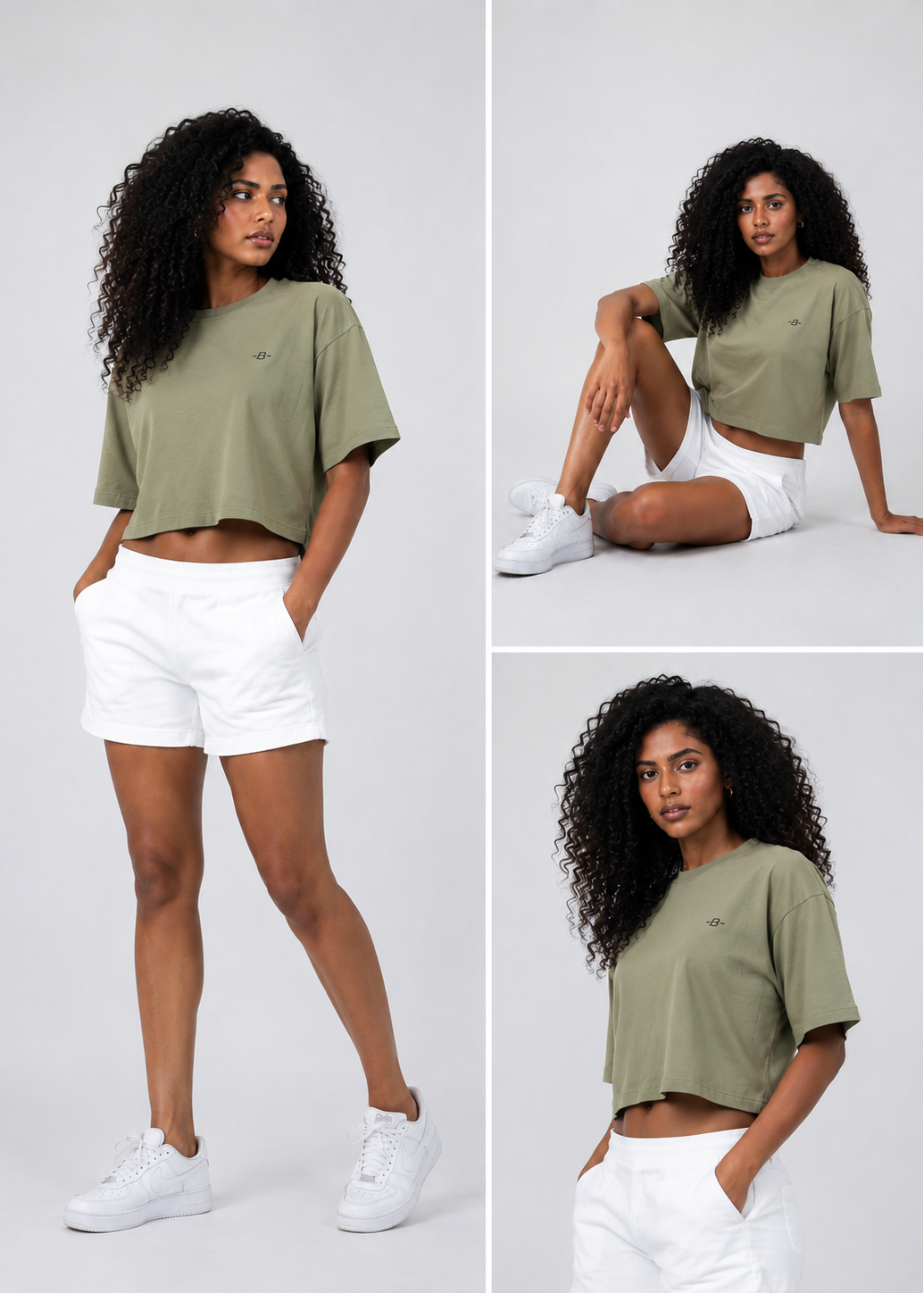 Moss Green Women Crop Top